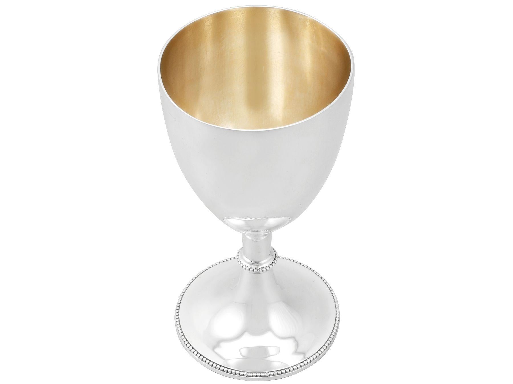 English 19th Century Victorian Sterling Silver Goblet For Sale