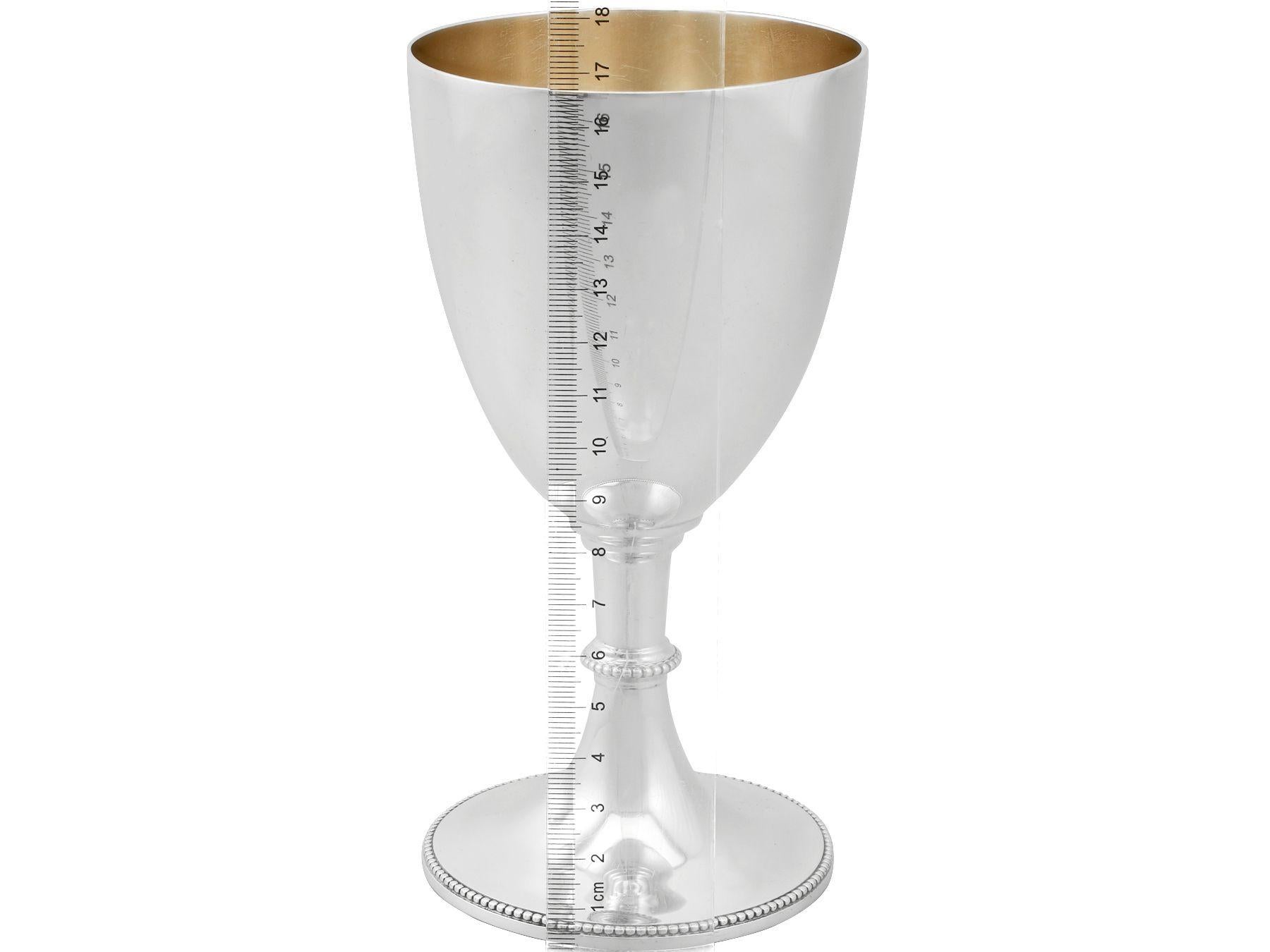 19th Century Victorian Sterling Silver Goblet For Sale 2