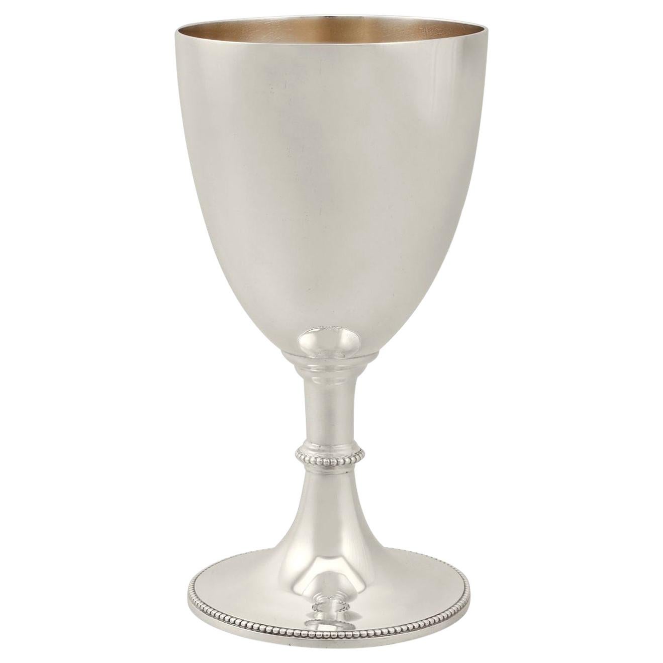 19th Century Victorian Sterling Silver Goblet