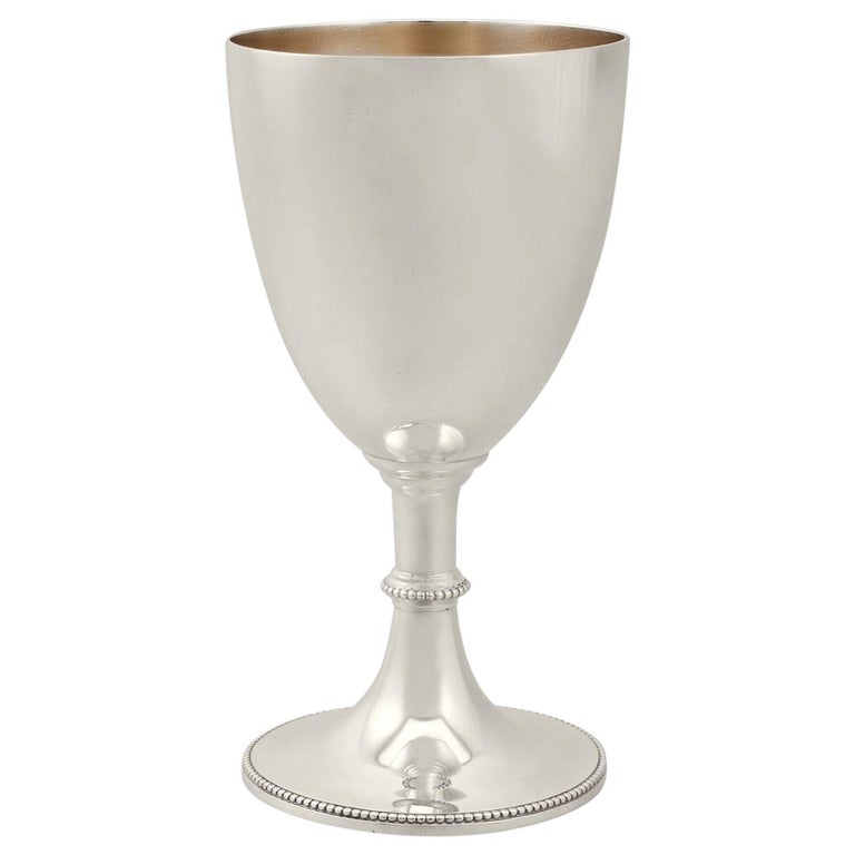 19th Century Victorian Sterling Silver Goblet For Sale