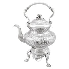 19th Century Victorian Sterling Silver Spirit Kettle