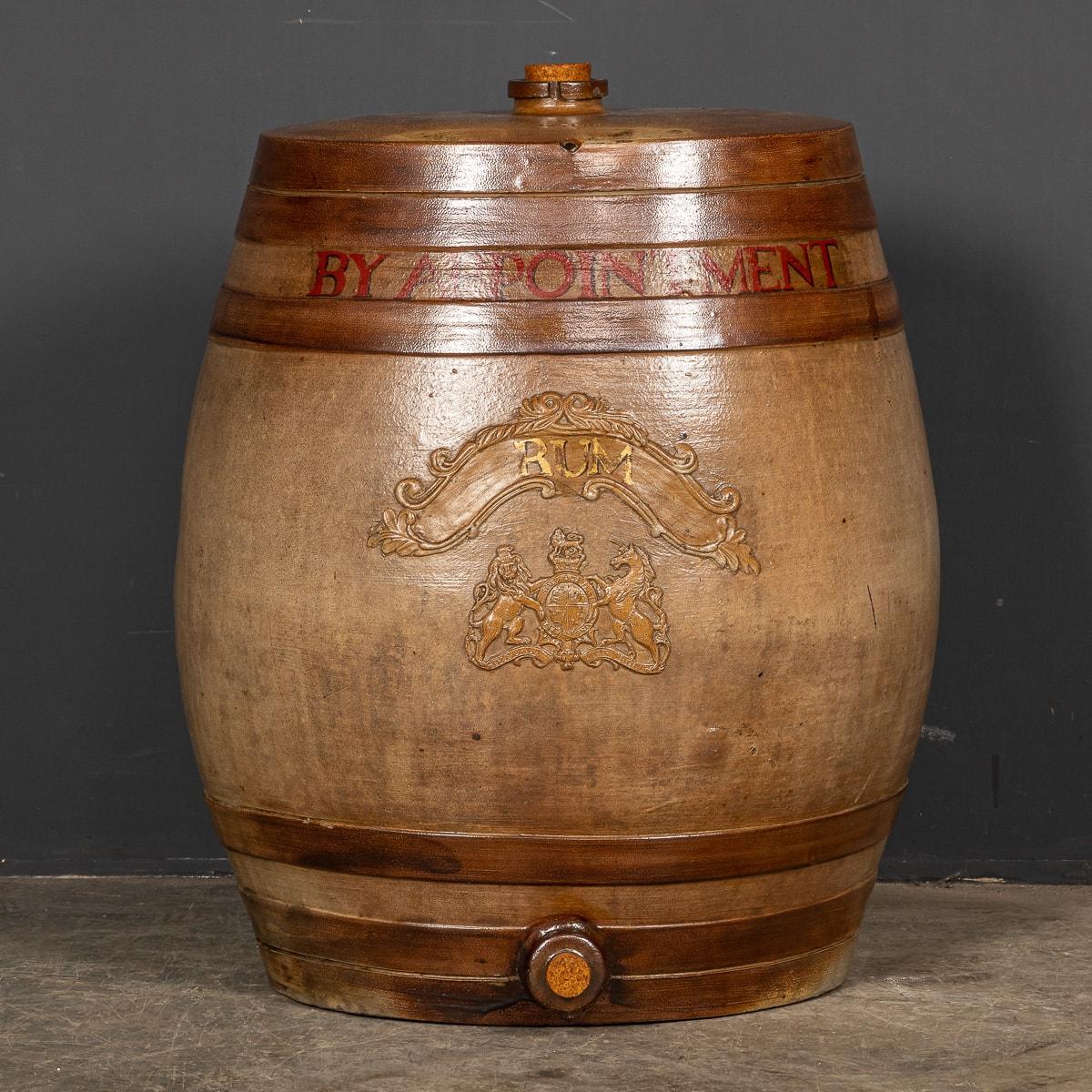 British 19th Century Victorian Stoneware Rum Barrel, c.1860