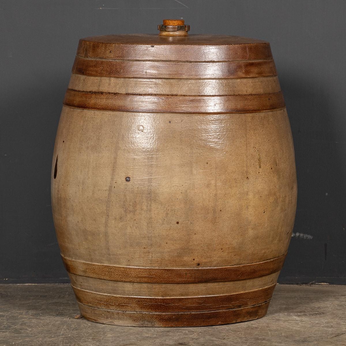 19th Century Victorian Stoneware Rum Barrel, c.1860 1
