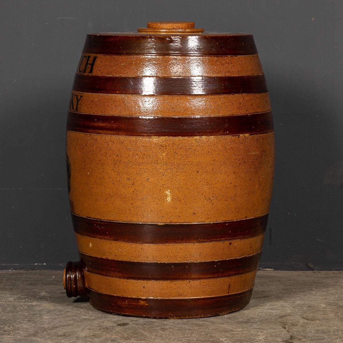 19th Century Victorian Stoneware Scotch Whisky Barrel, c.1850 In Good Condition For Sale In Royal Tunbridge Wells, Kent