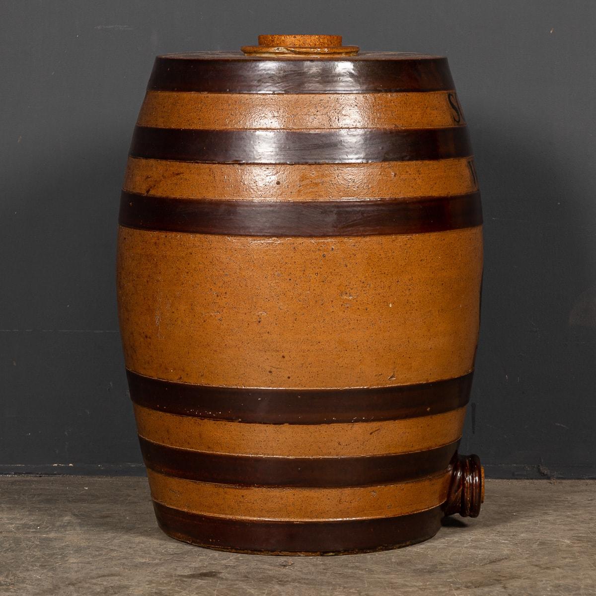 19th Century Victorian Stoneware Scotch Whisky Barrel, c.1850 For Sale 2