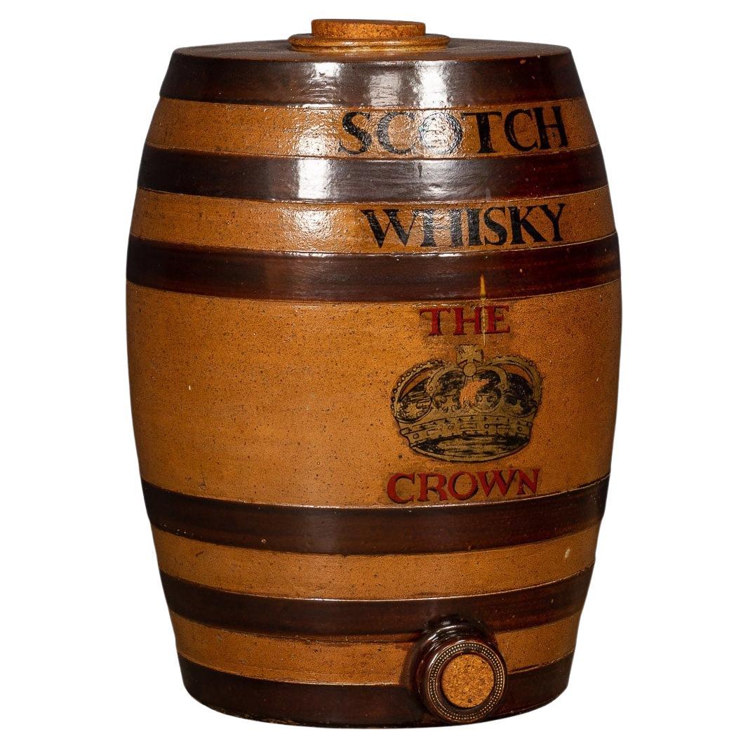 19th Century Victorian Stoneware Scotch Whisky Barrel, c.1850 For Sale