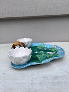 19th Century Victorian Majolica Strawberry Server George Jones