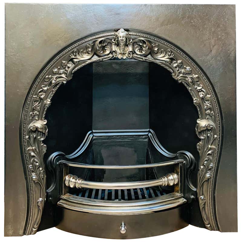 19th Century Victorian Arched Cast Iron Fireplace Surround at 1stDibs