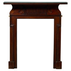 19th Century Victorian Style English Mahogany Fire Surround
