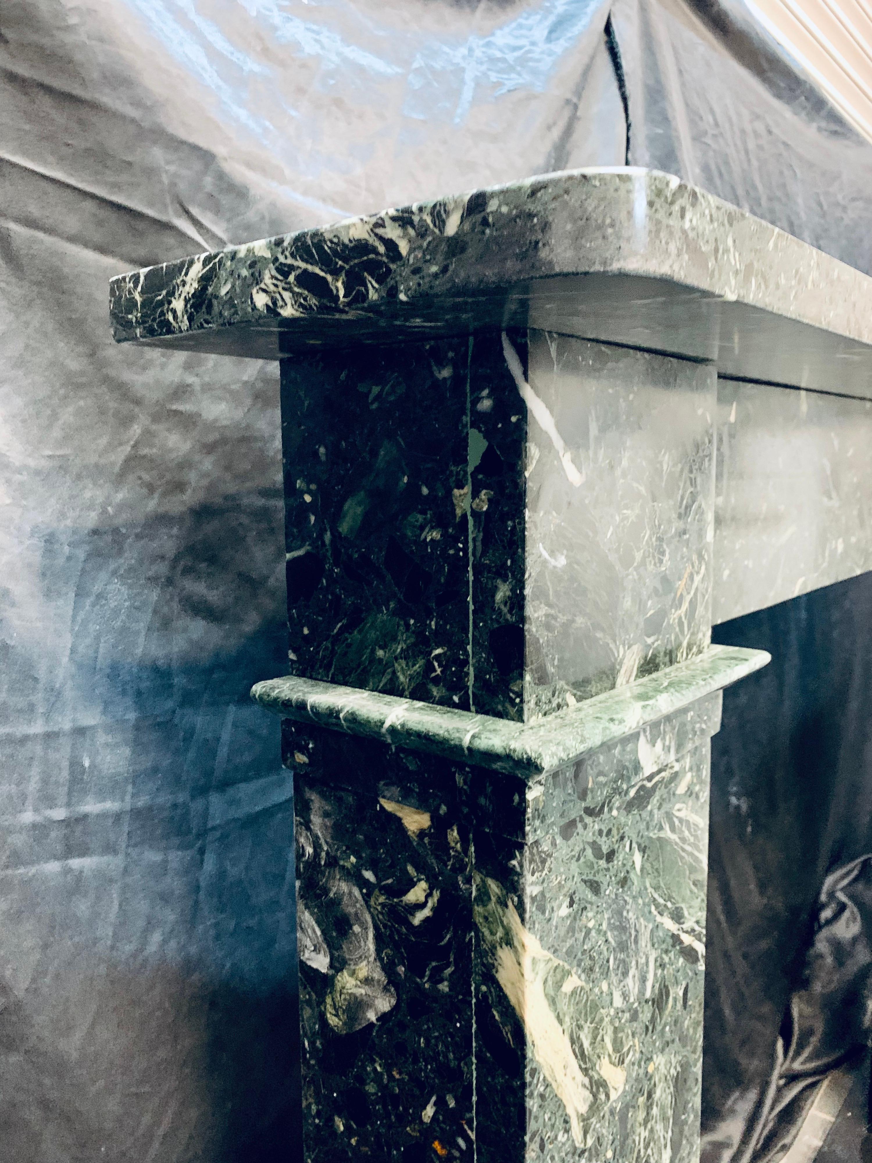 19th Century Victorian Style Fireplace Surround in Verde Tinos Marble 9