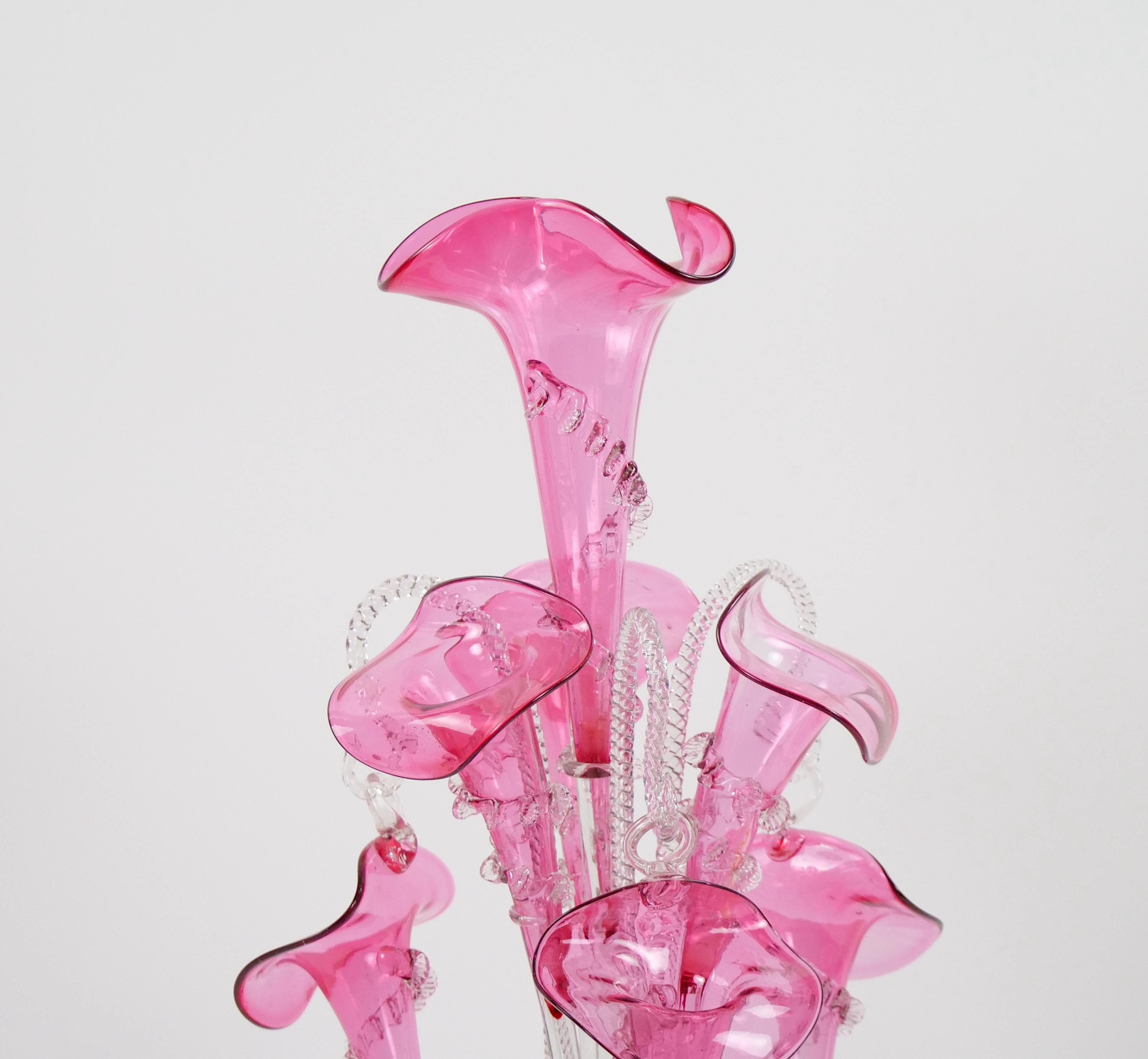 glass epergne vase