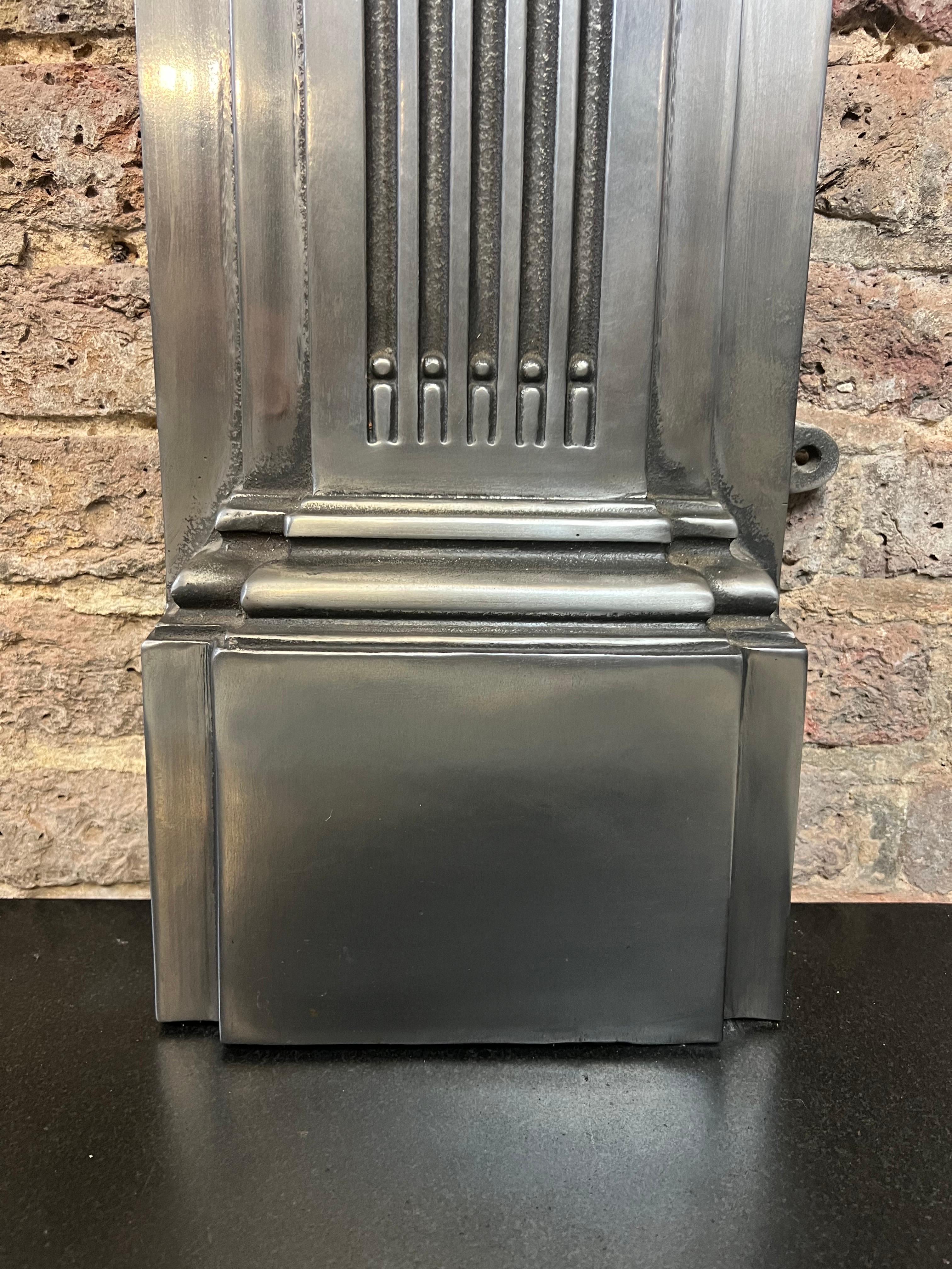 19th Century Victorian Style Polished Cast Iron Fireplace Mantelpiece For Sale 9