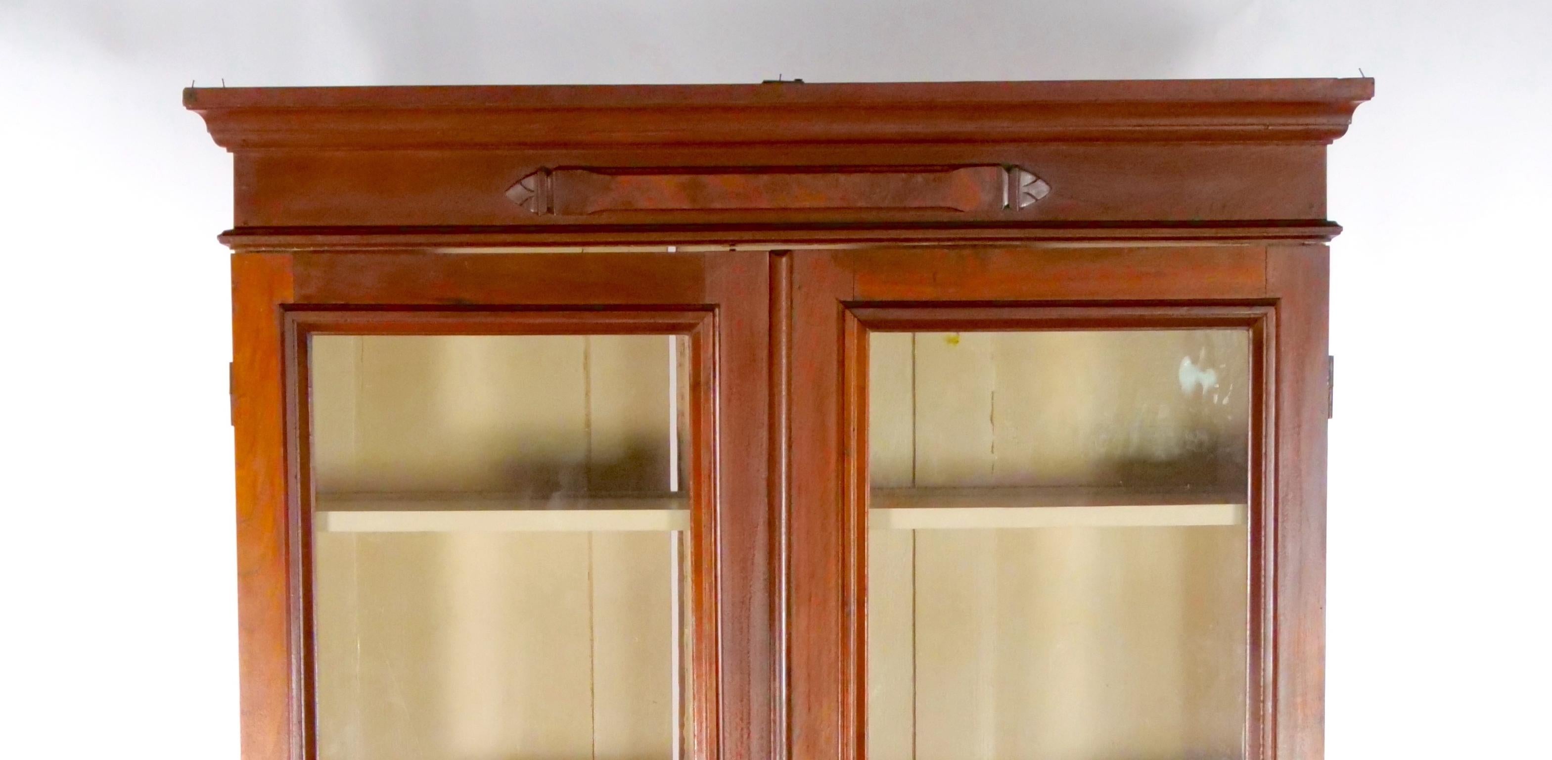 19th Century Victorian Style Two Door Bookcase / Cabinet For Sale 1