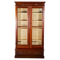 19th Century Victorian Style Two Door Bookcase / Cabinet