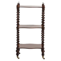 19th Century Victorian Three-Tier Wooden Etagere Shelf