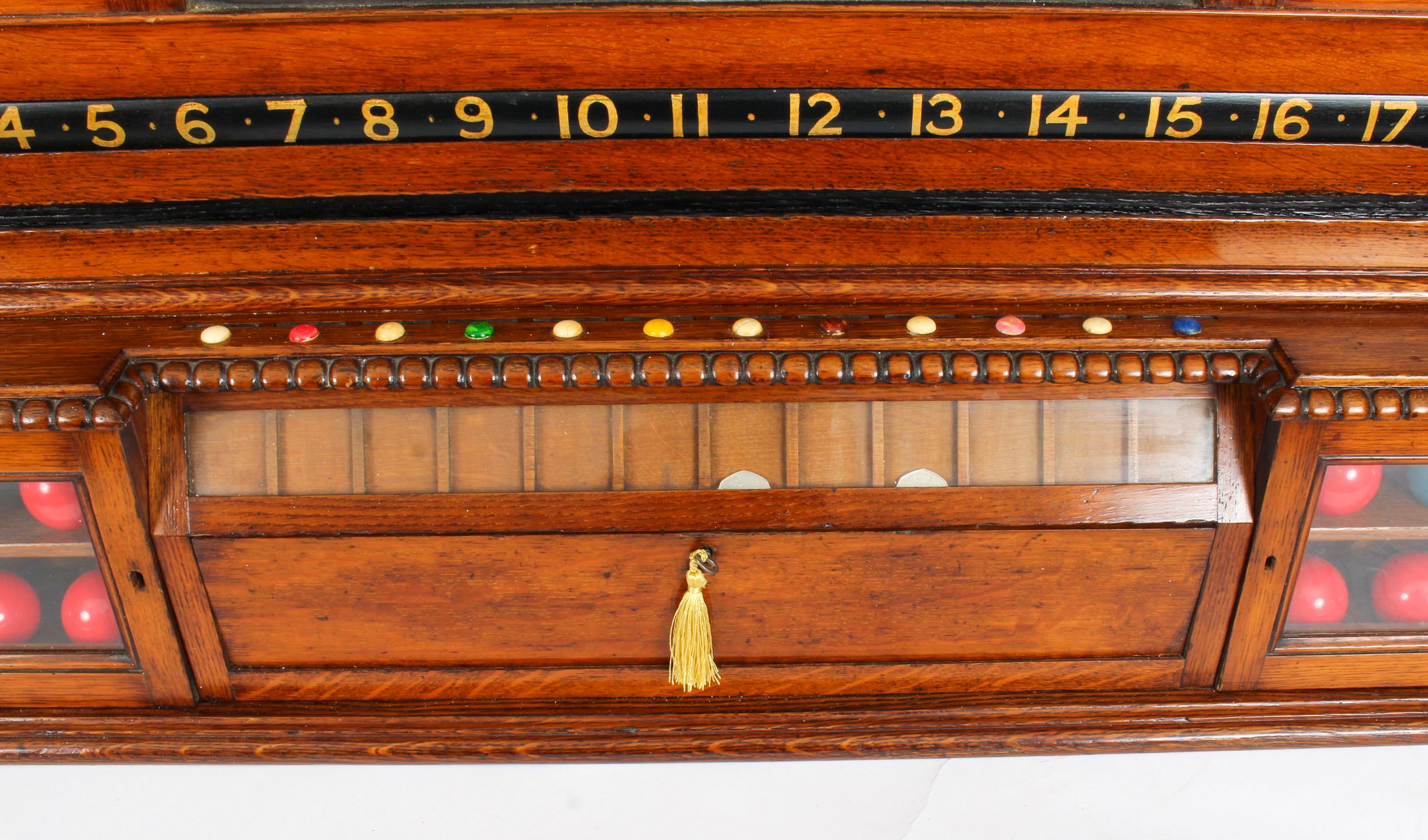 19th Century Victorian Thurston Billiard Snooker and Life Pool Scoreboard 2