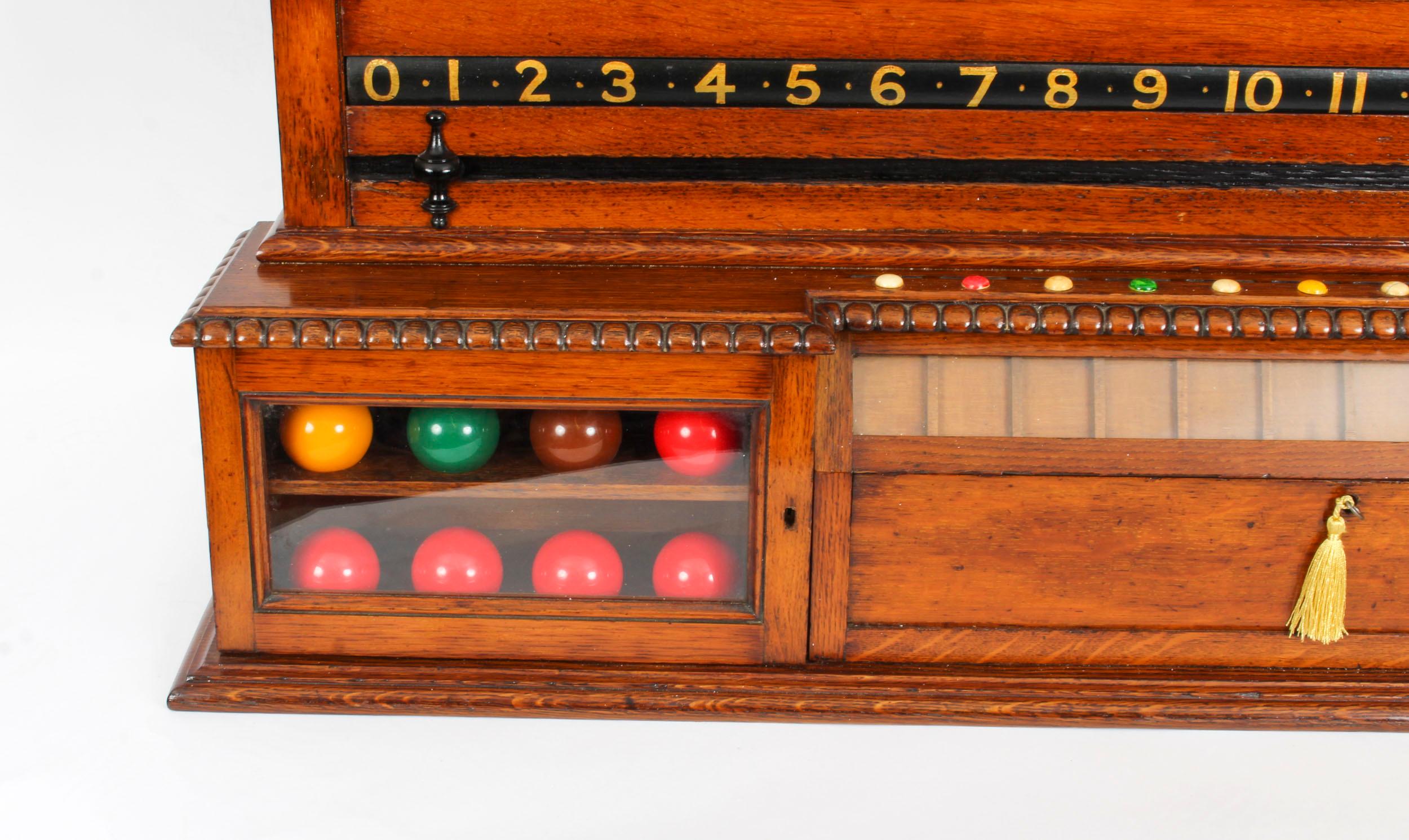 19th Century Victorian Thurston Billiard Snooker and Life Pool Scoreboard 4