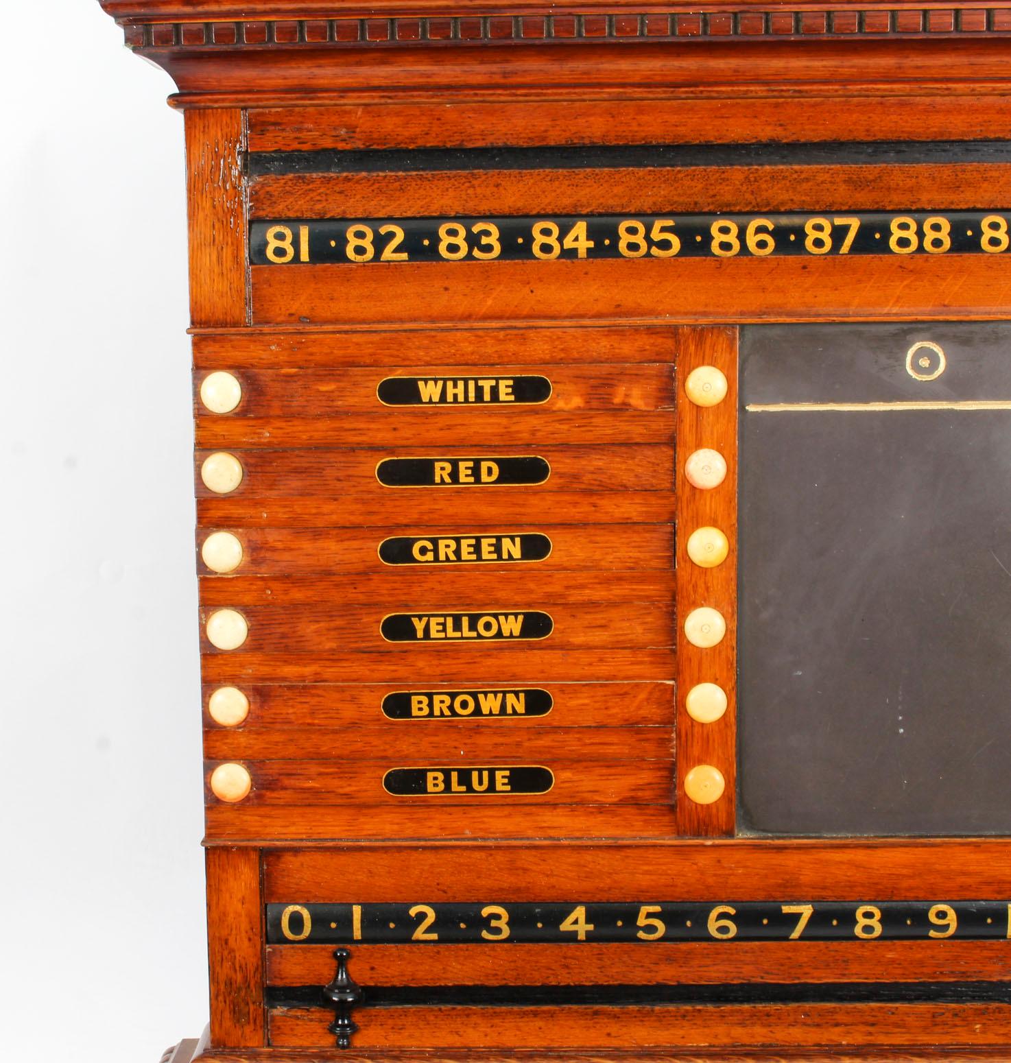antique snooker scoreboard