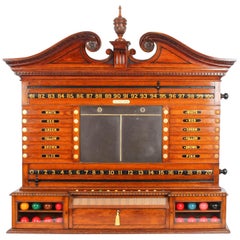 Used 19th Century Victorian Thurston Billiard Snooker and Life Pool Scoreboard