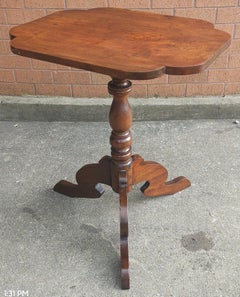 19th Century Victorian Tilt-Top Mahogany Side Table