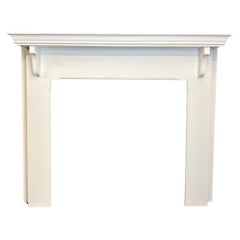 Antique 19th Century Victorian Timber White Fireplace Mantlepiece