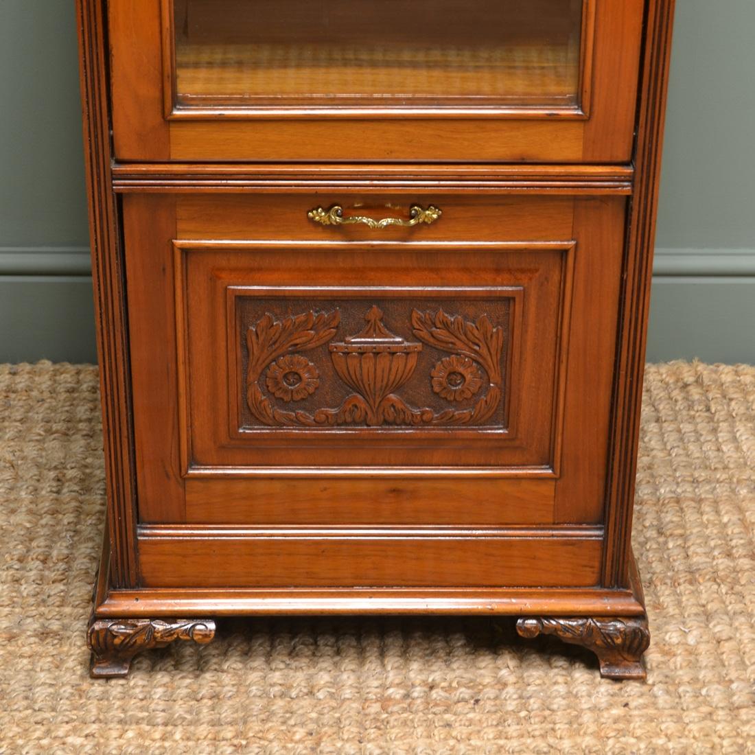 19th Century Victorian Walnut Antique Side Cabinet For Sale 5