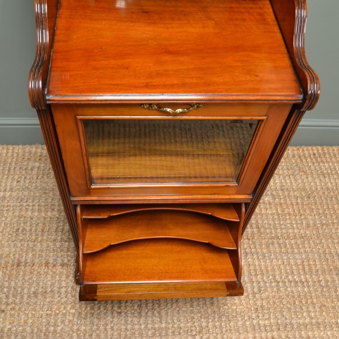 British 19th Century Victorian Walnut Antique Side Cabinet For Sale