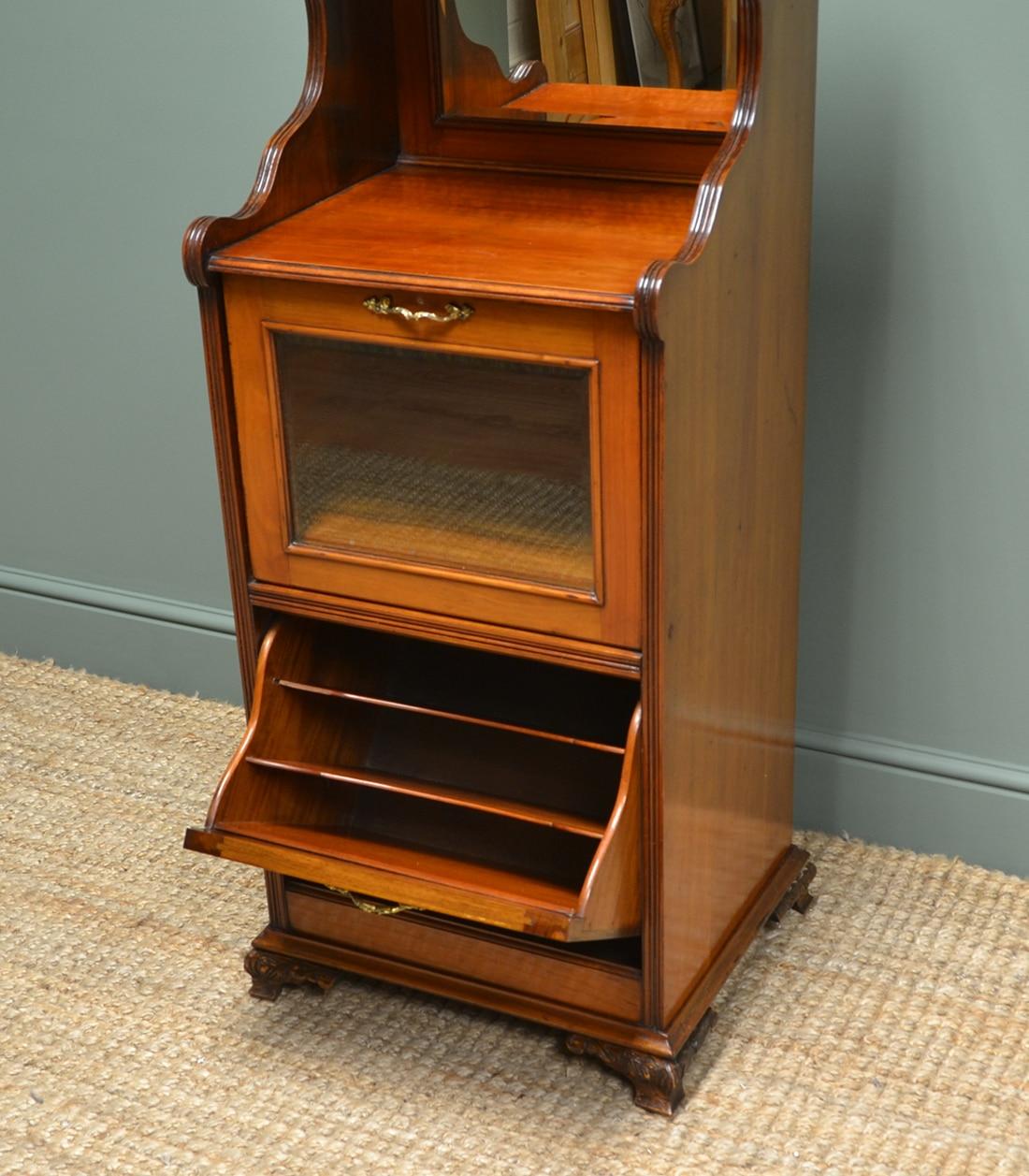Late 19th Century 19th Century Victorian Walnut Antique Side Cabinet For Sale