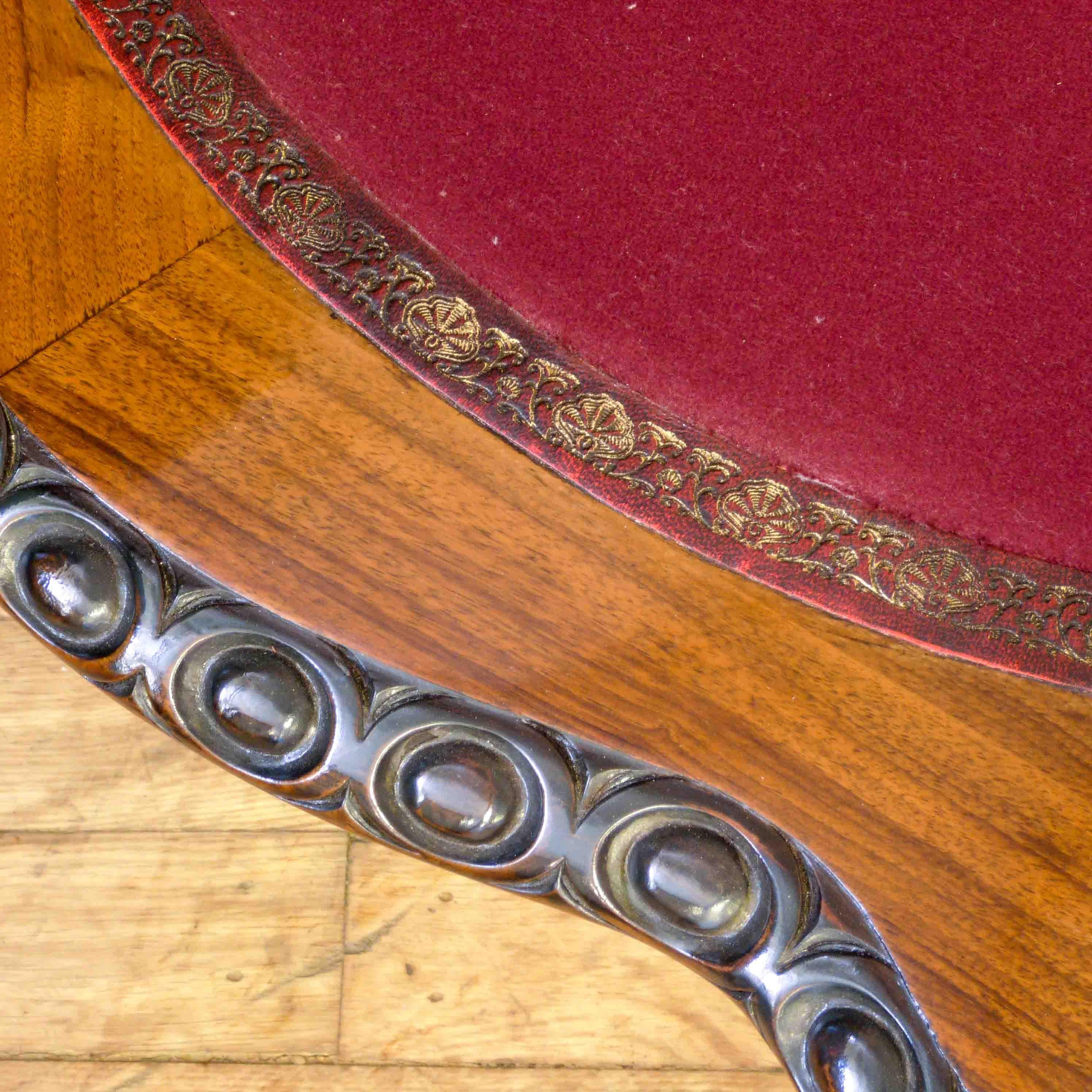 19th Century Victorian Walnut Card Table For Sale 1