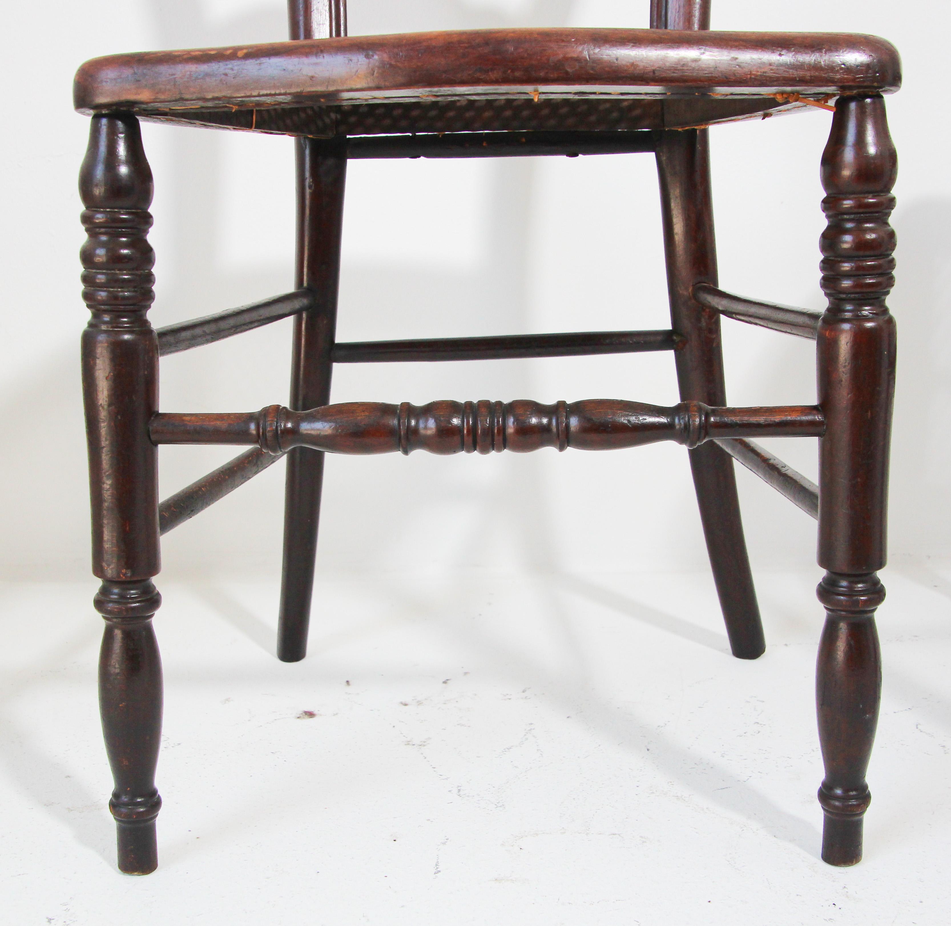 19th Century Victorian Walnut Chairs Set of Three 3