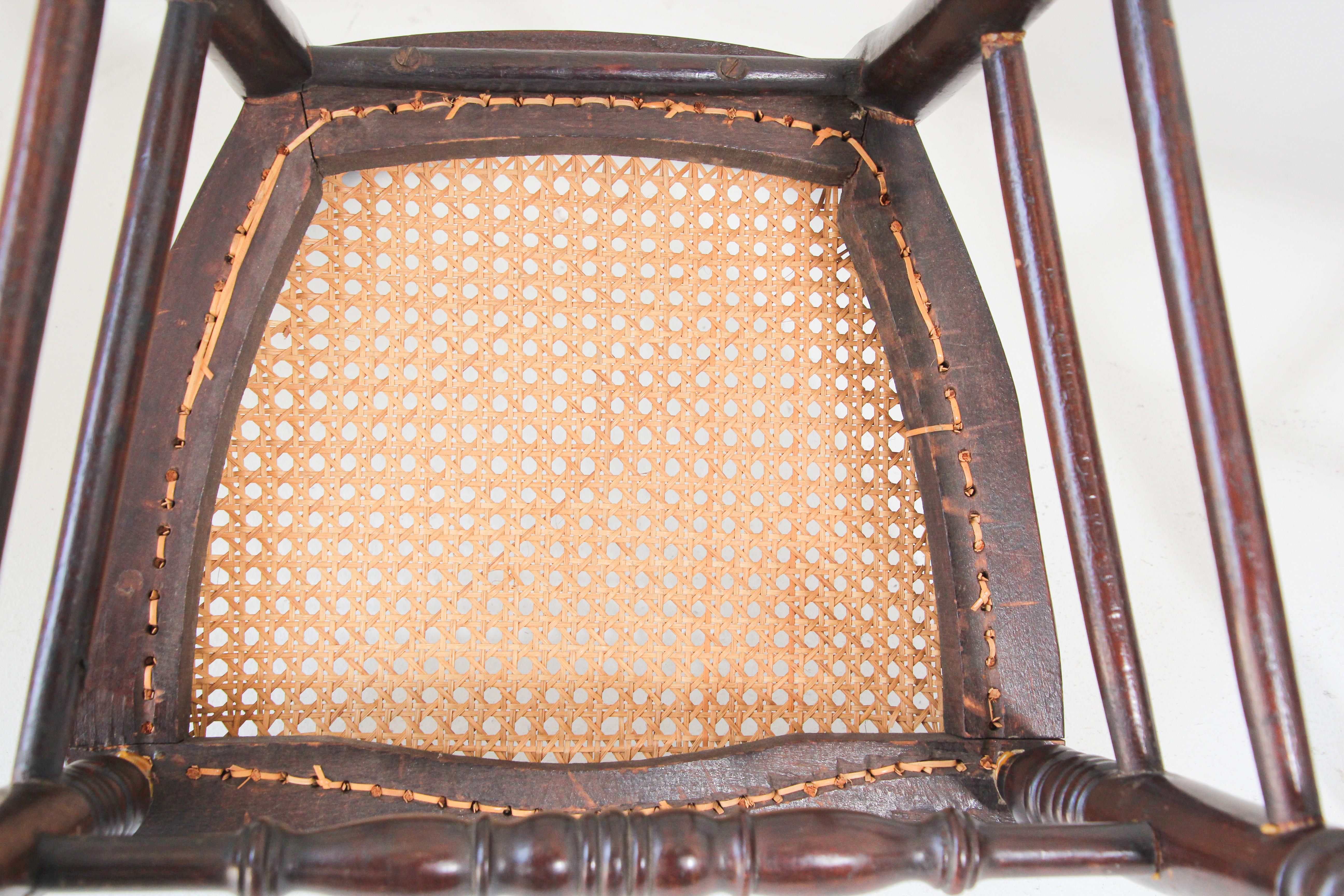19th Century Victorian Walnut Chairs Set of Three 7