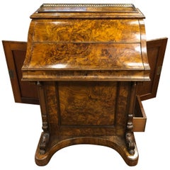 19th Century Victorian Walnut Davenport Desk