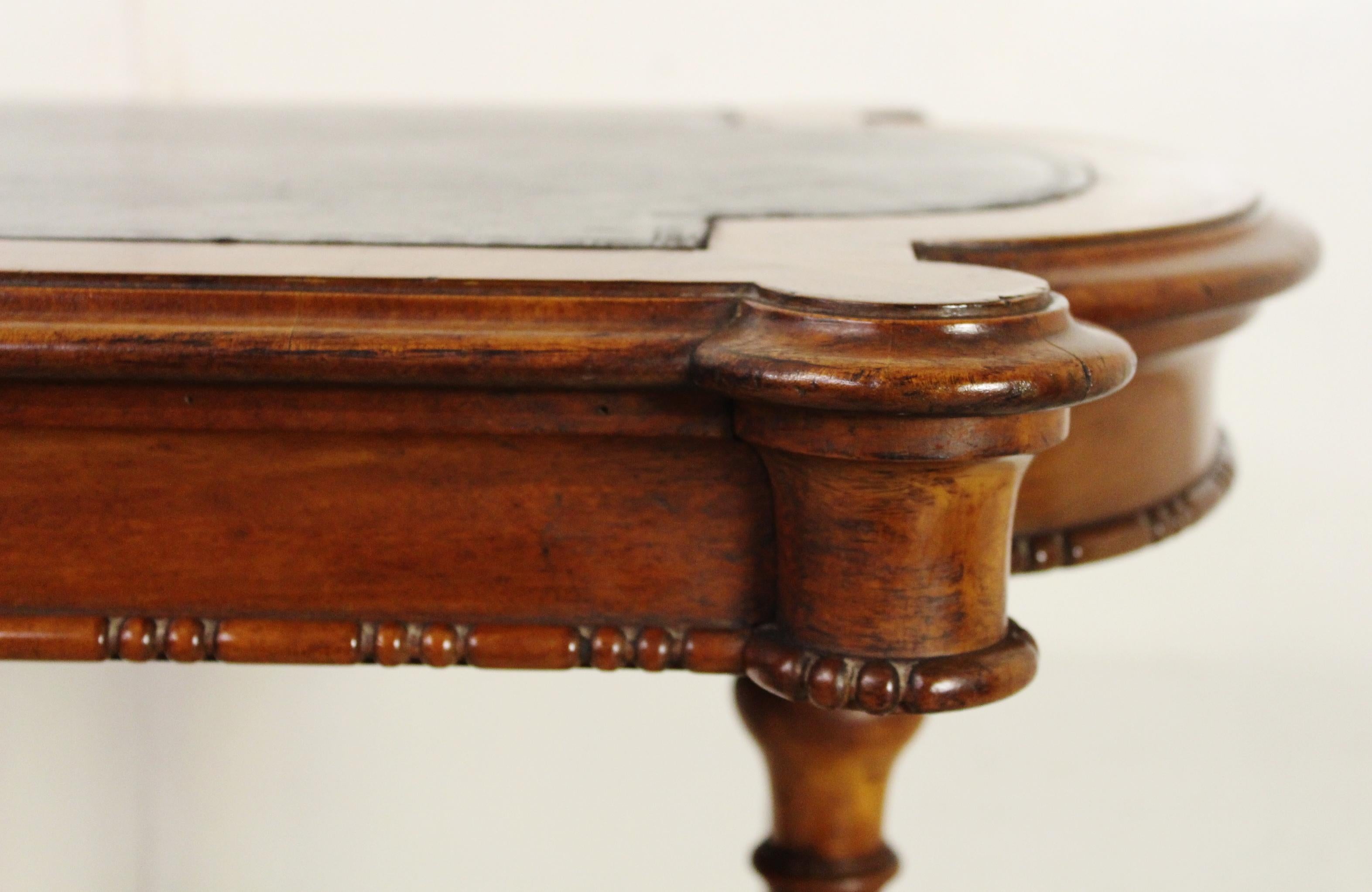 19th Century Victorian Walnut Library Table For Sale 4