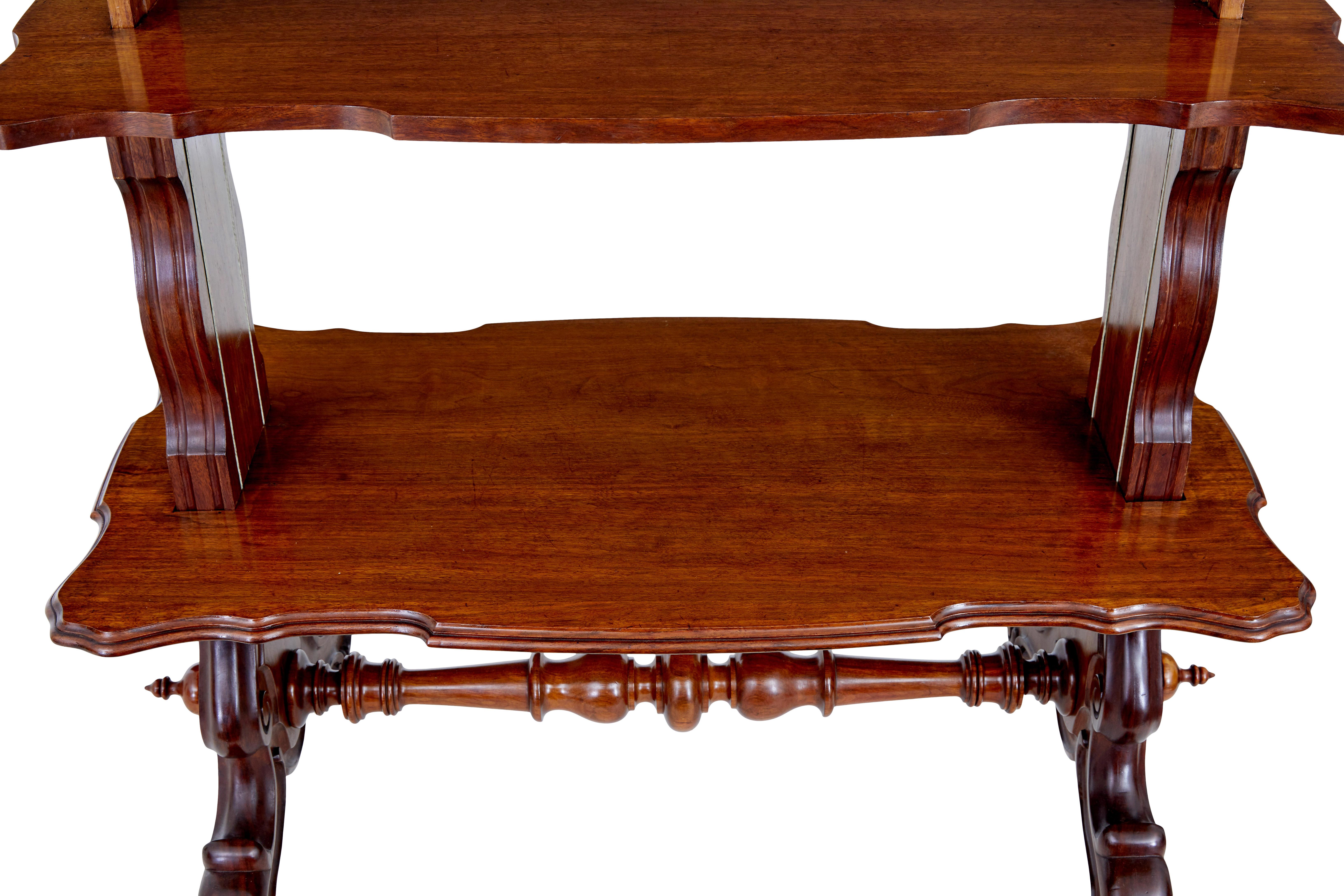 19th century Victorian walnut metamorphic dumb waiter For Sale 1