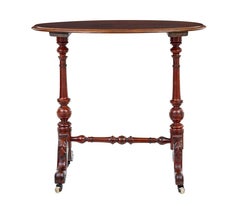 19th Century Victorian walnut oval occasional table