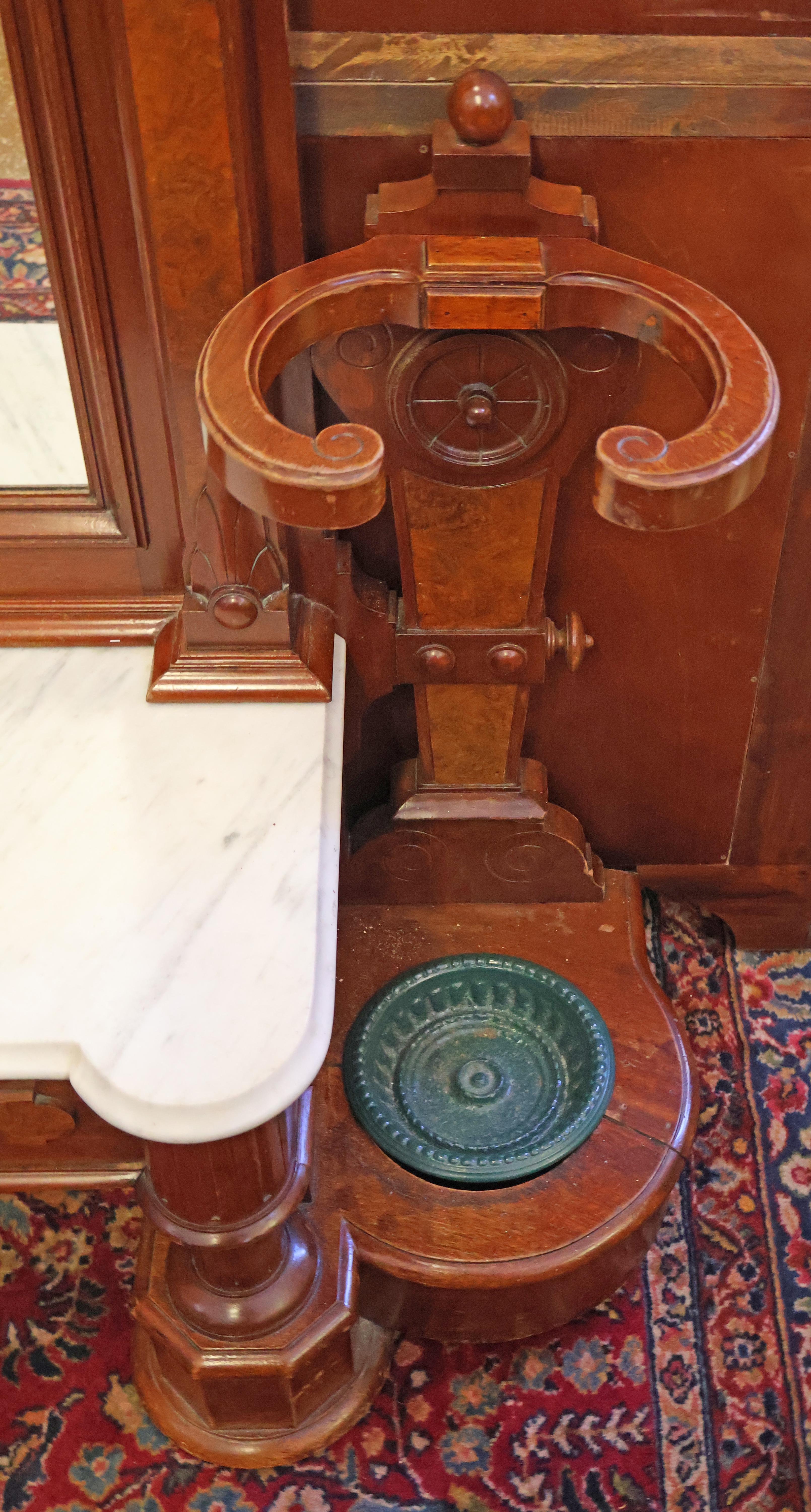 19th Century Victorian Walnut Pier Mirror Hall Tree Attributed To Thomas Brooks For Sale 3