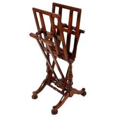19th Century Victorian Walnut Portfolio Stand