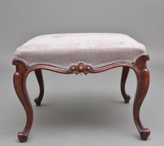 19th Century Victorian Walnut Stool