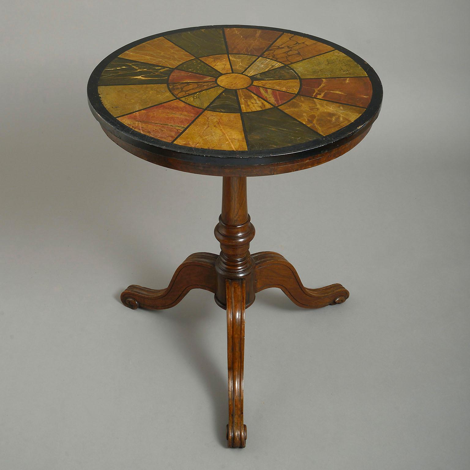Neoclassical 19th Century Victorian Walnut Tripod Table