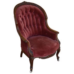 19th Century Victorian Walnut Tub Chair