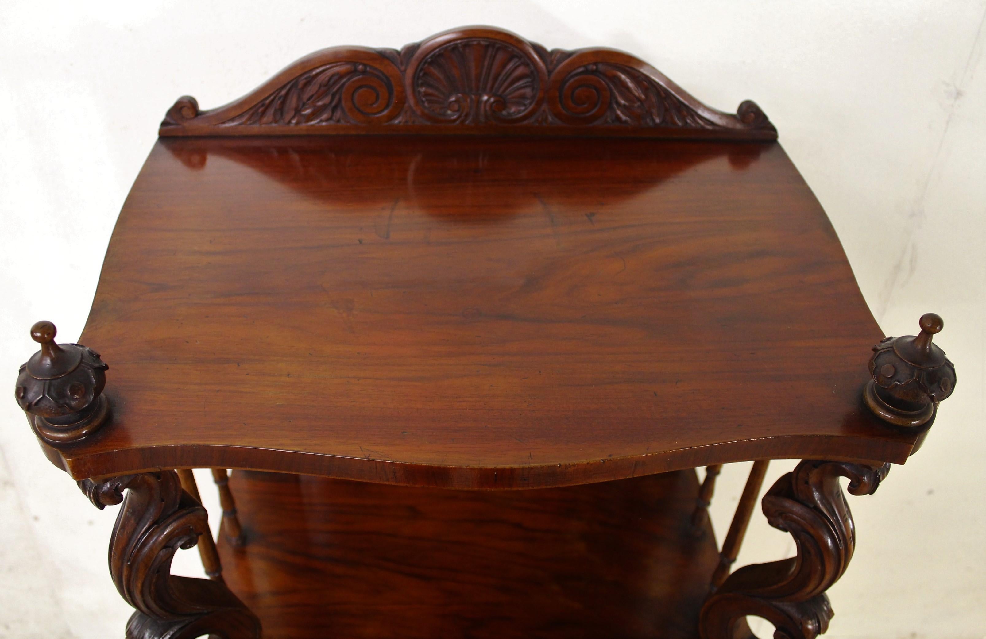 19th Century Victorian Walnut Wot Not For Sale 6
