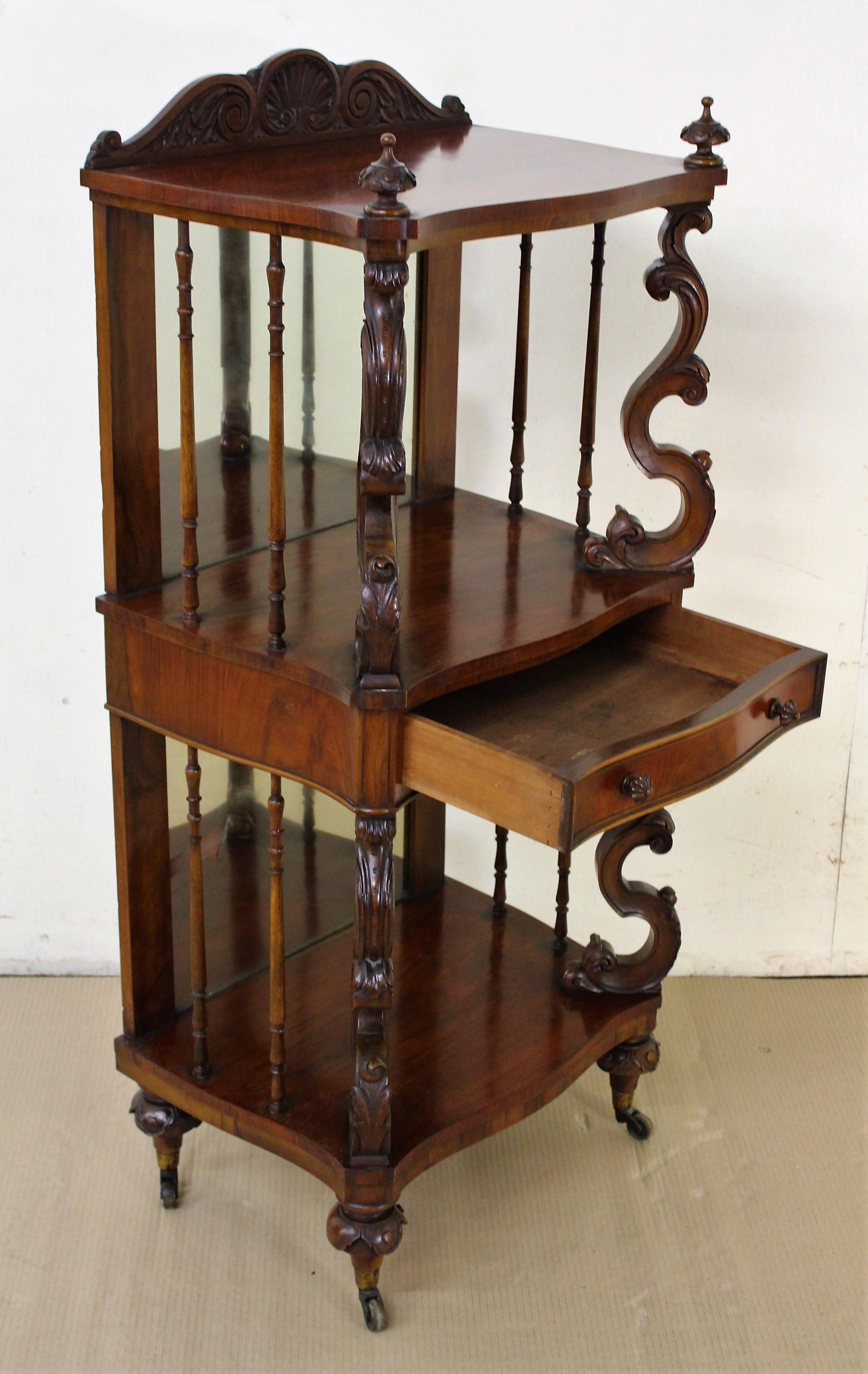 19th Century Victorian Walnut Wot Not For Sale 9