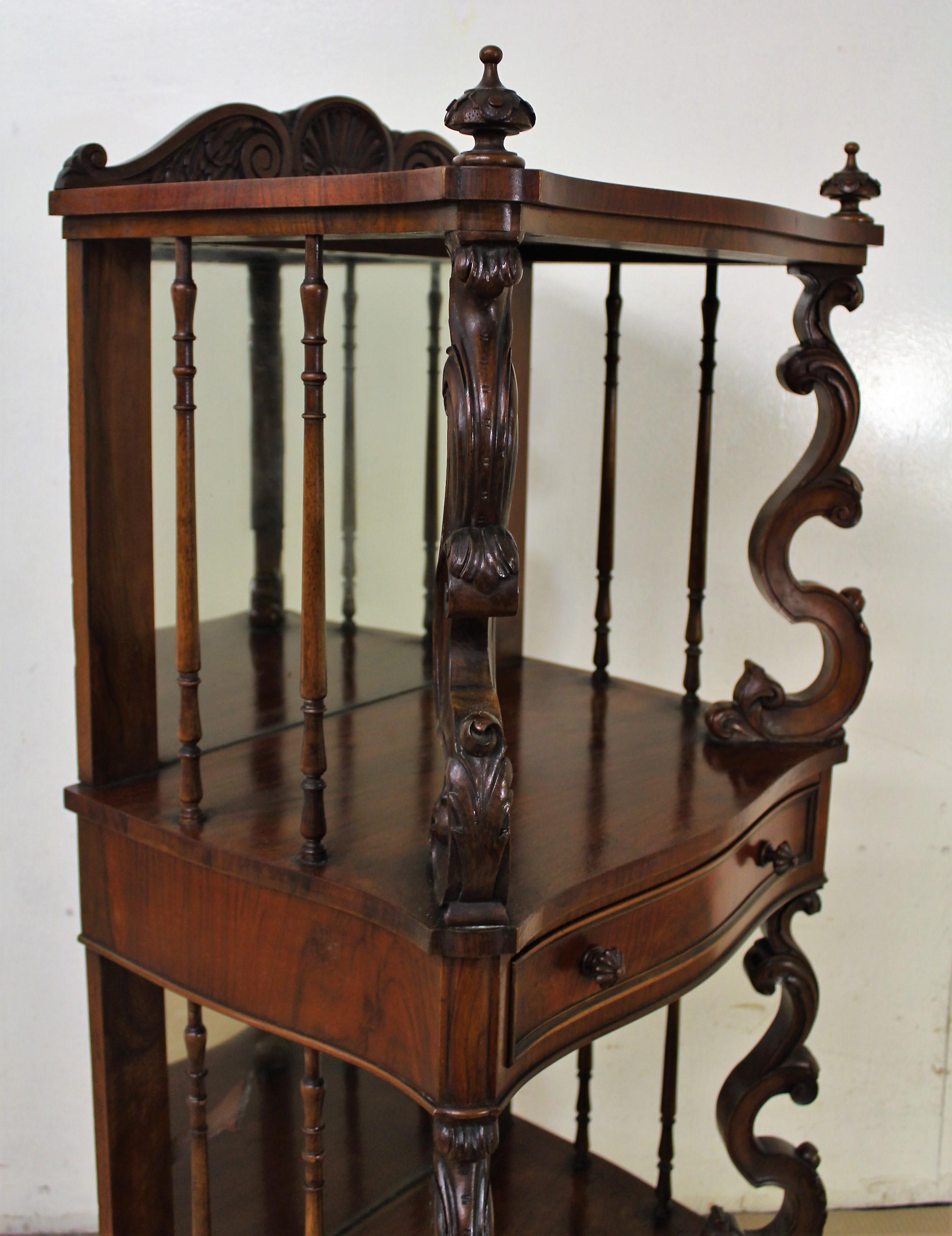 19th Century Victorian Walnut Wot Not For Sale 11