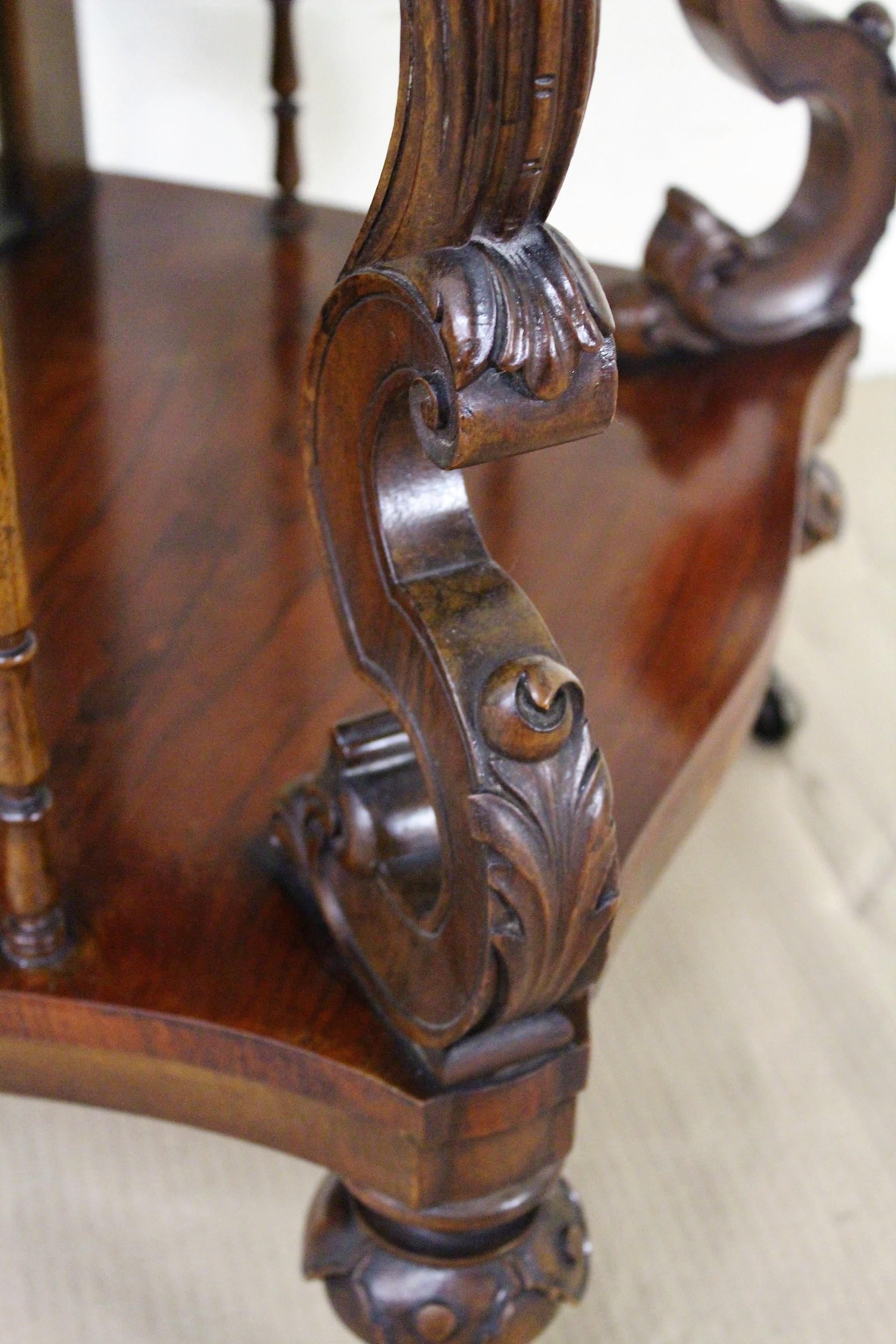 English 19th Century Victorian Walnut Wot Not For Sale