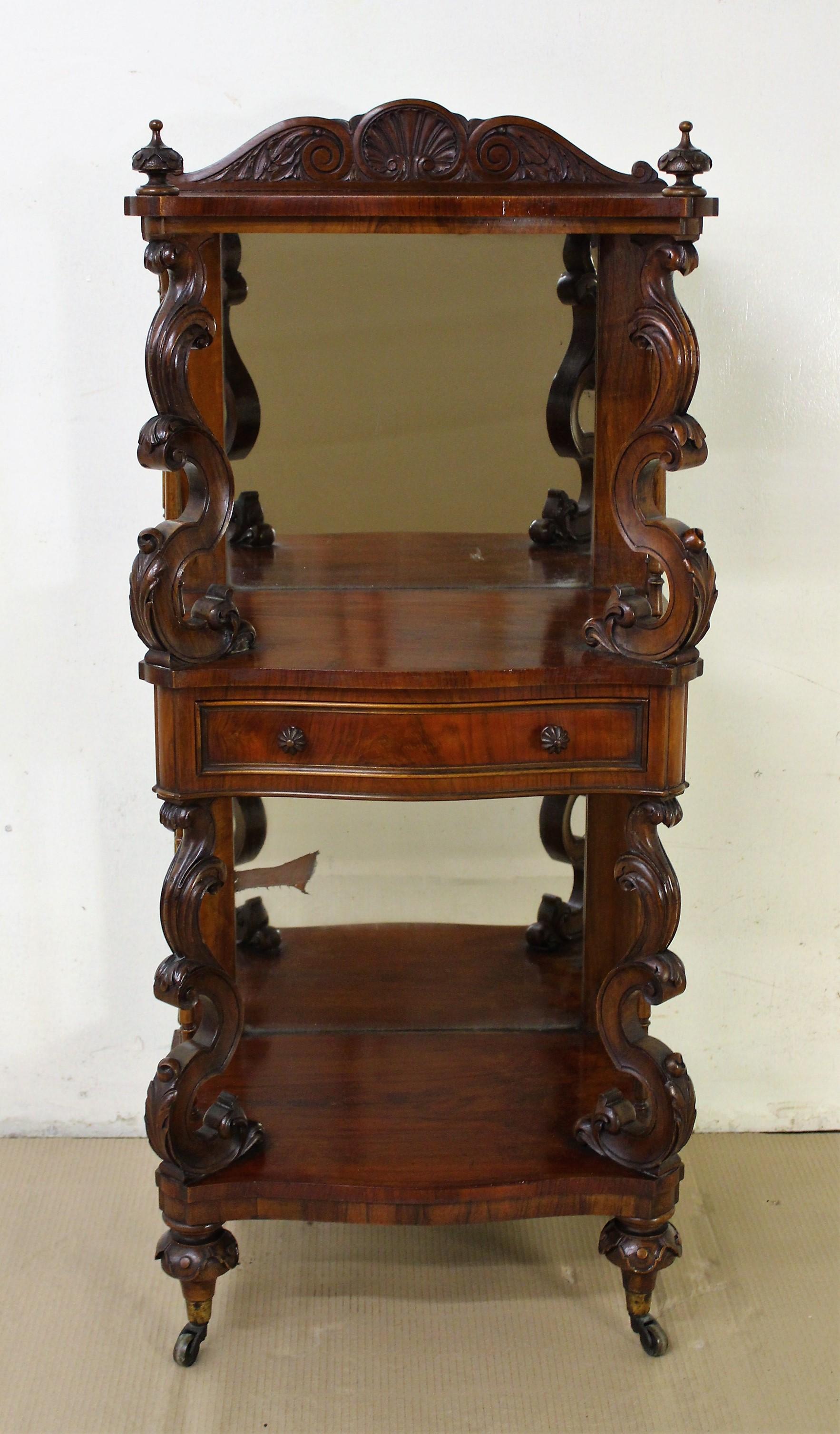 19th Century Victorian Walnut Wot Not For Sale 2