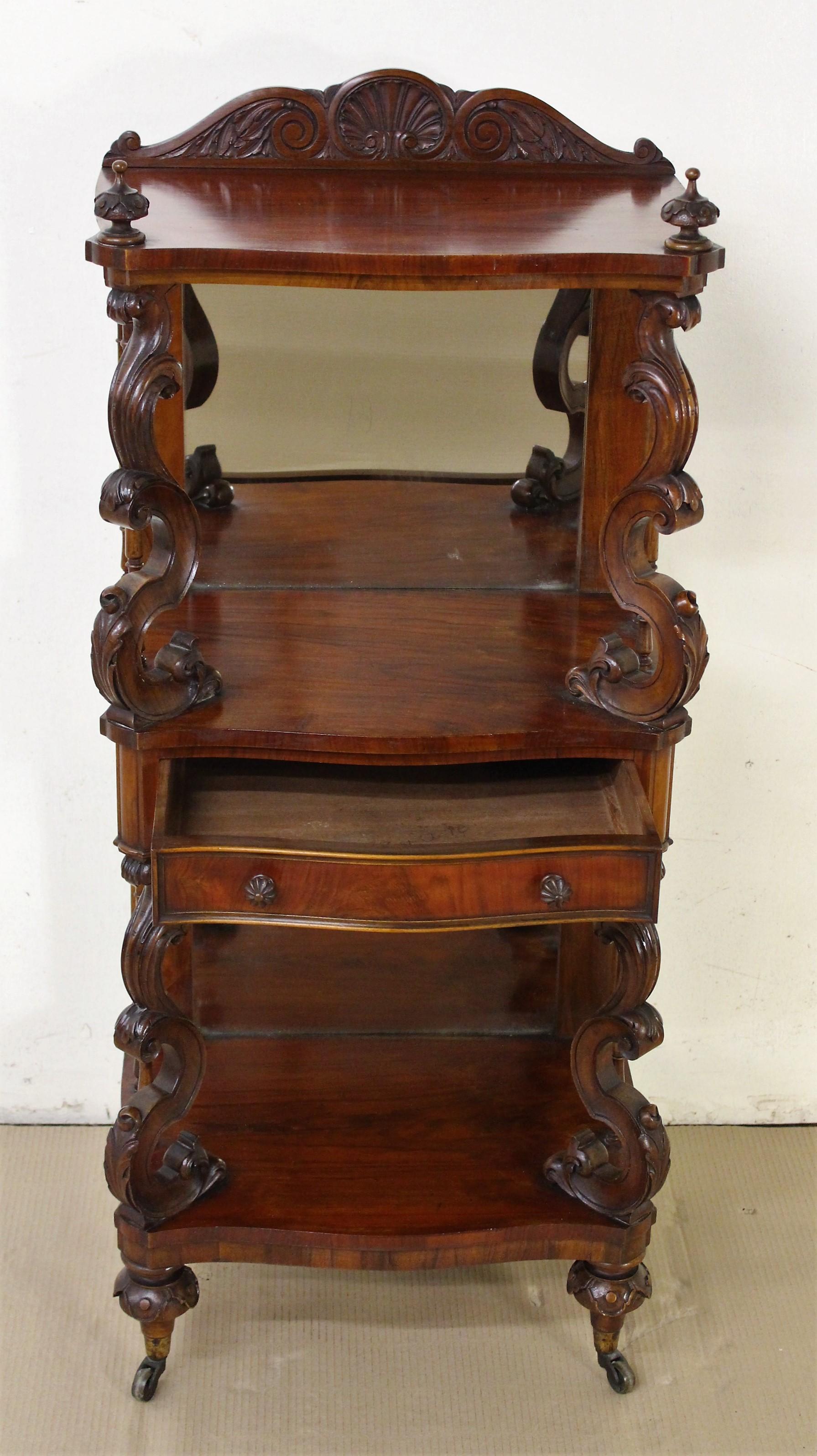 19th Century Victorian Walnut Wot Not For Sale 4