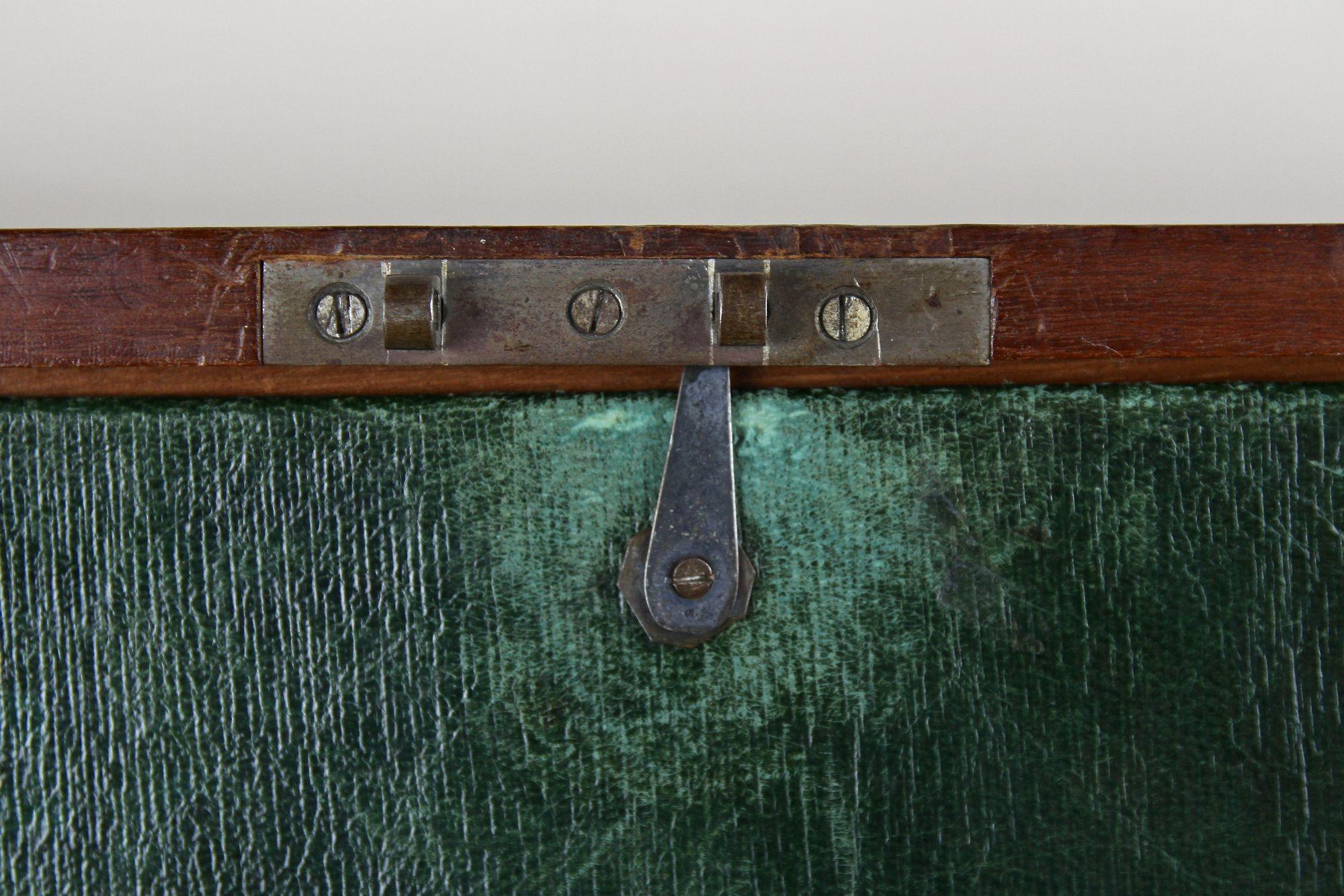 Hand-Crafted 19th Century Victorian Writing Slope/ Travel Desk Box, Brass Bound, UK ca. 1815 For Sale