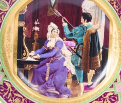 19th Century Vienna Porcelain Cabinet Plate Bidenschild Mark