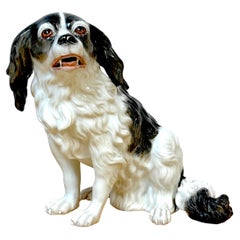 19th Century Vienna Porcelain Model of a King Charles Spaniel