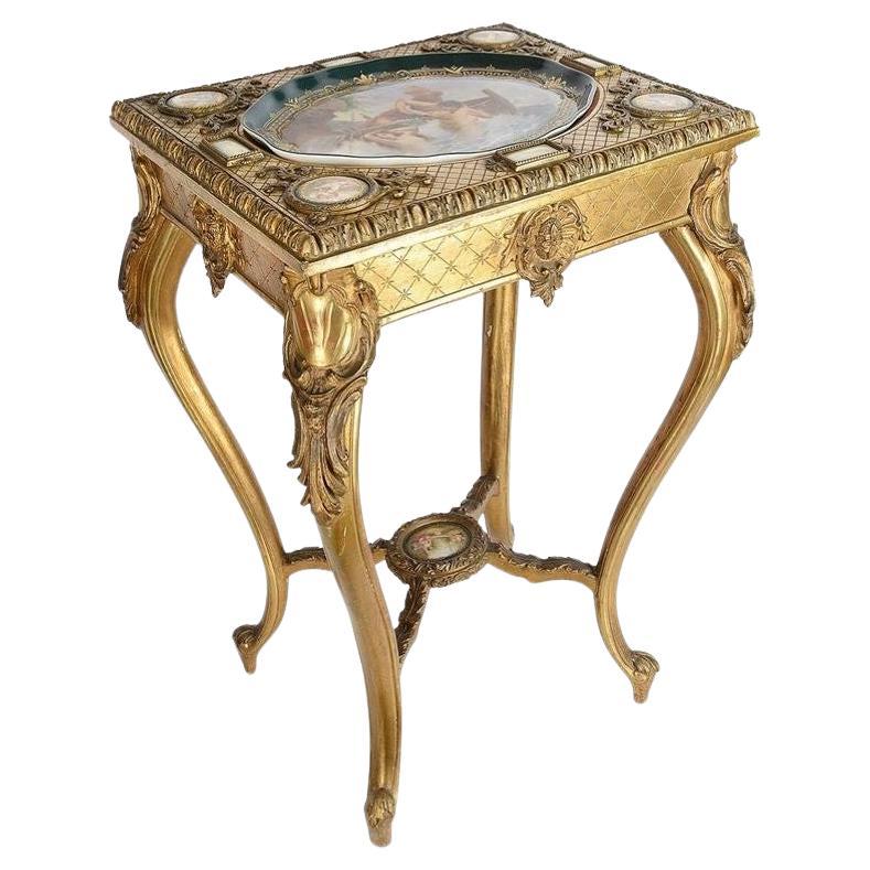 19th Century Vienna Porcelain Mounted Table For Sale